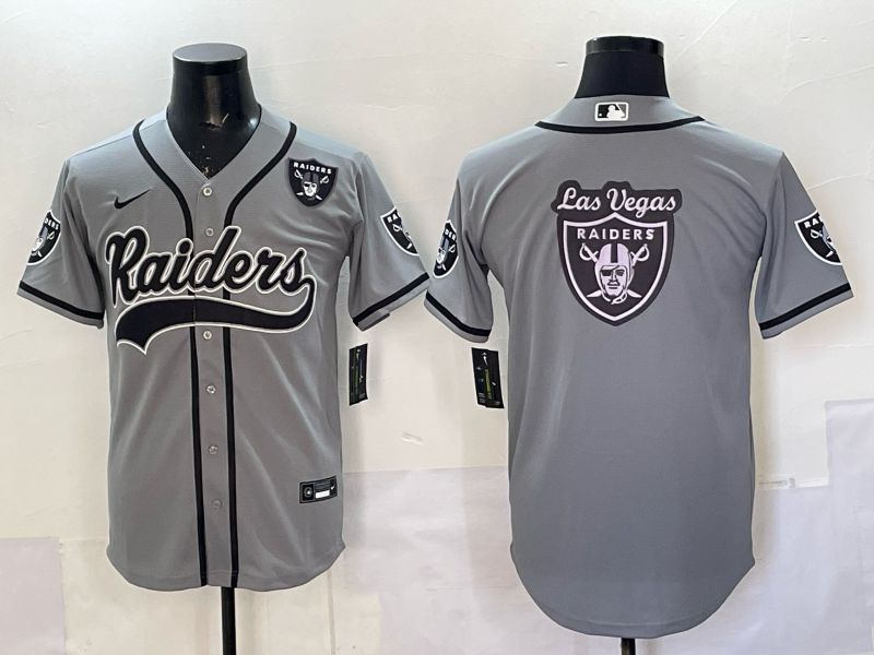 Men 2025 Oakland Raiders Blank Grey 3th generation Joint Name Nike Limited NFL Jersey style 070
